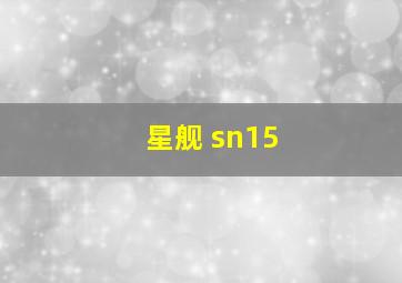 星舰 sn15